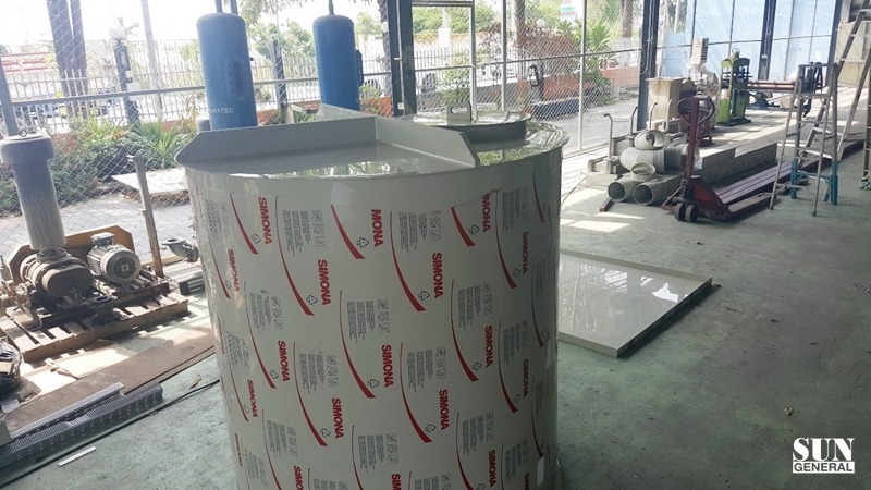 ถังผลิตจากพลาสติก PP ทนกรด-ด่าง สารเคมี (ที อาร์ โกลด์) 1 ถังไลน์ชุบ ถัง PP/PVC/HDPE